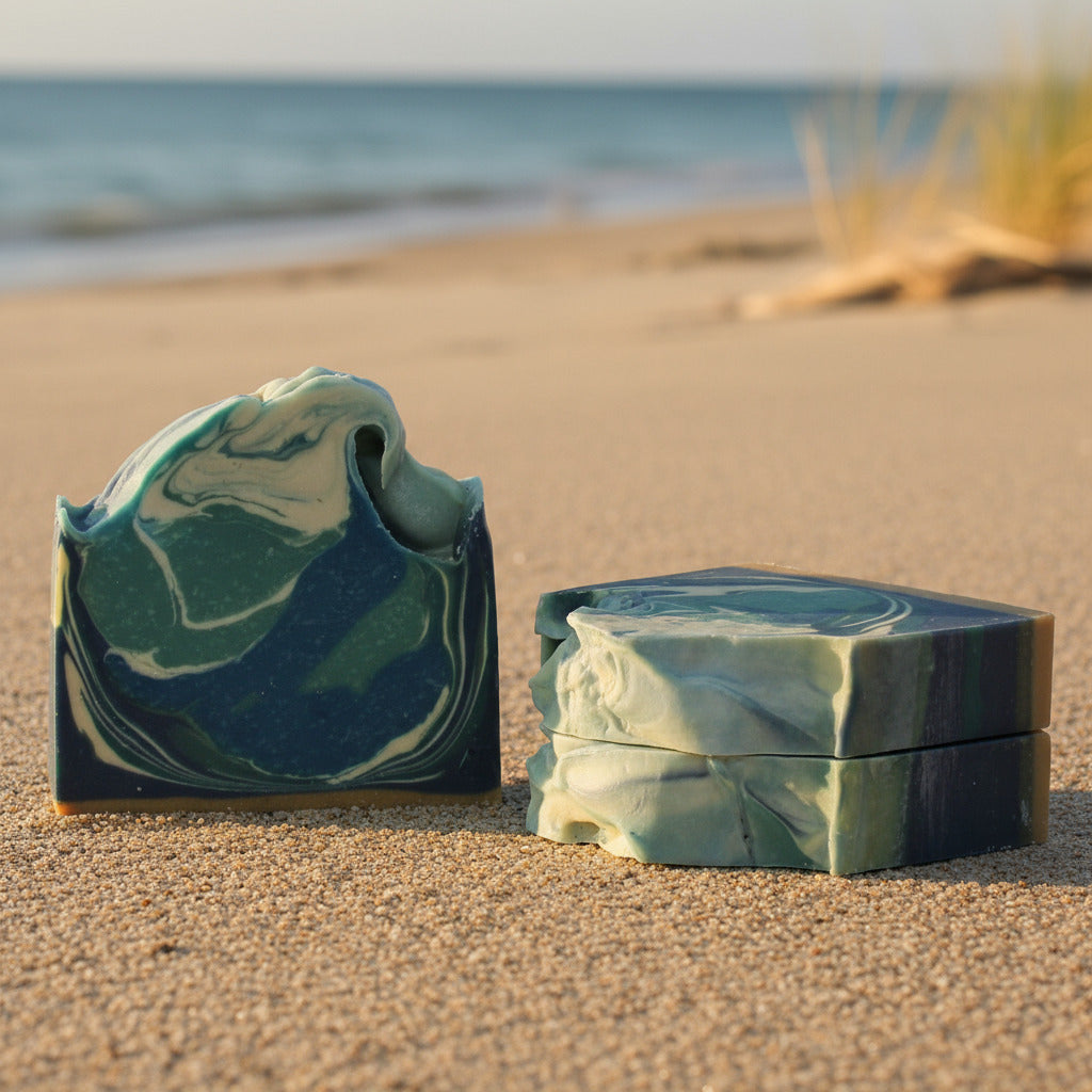 3 soaps shaped as waves
