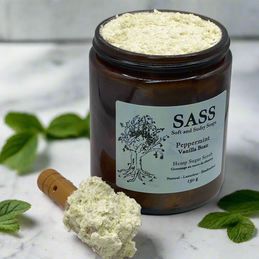Peppermint Vanilla Bean Sugar Scrub