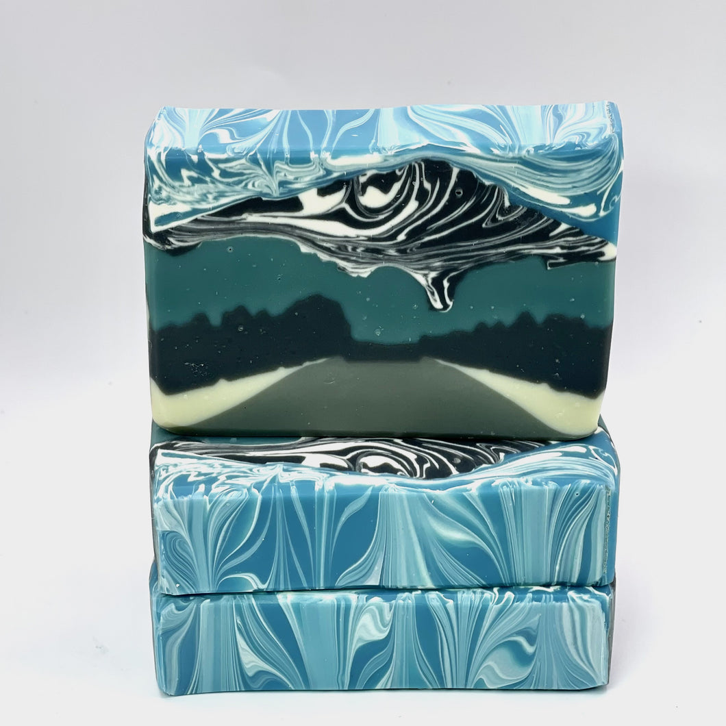 soap with image of Cascade mountain from Banff Ave 