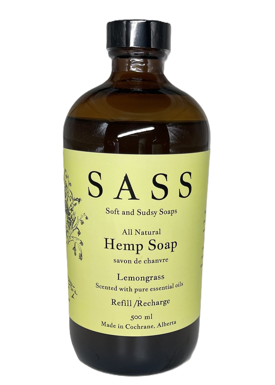 Lemongrass, Hemp Liquid Soap