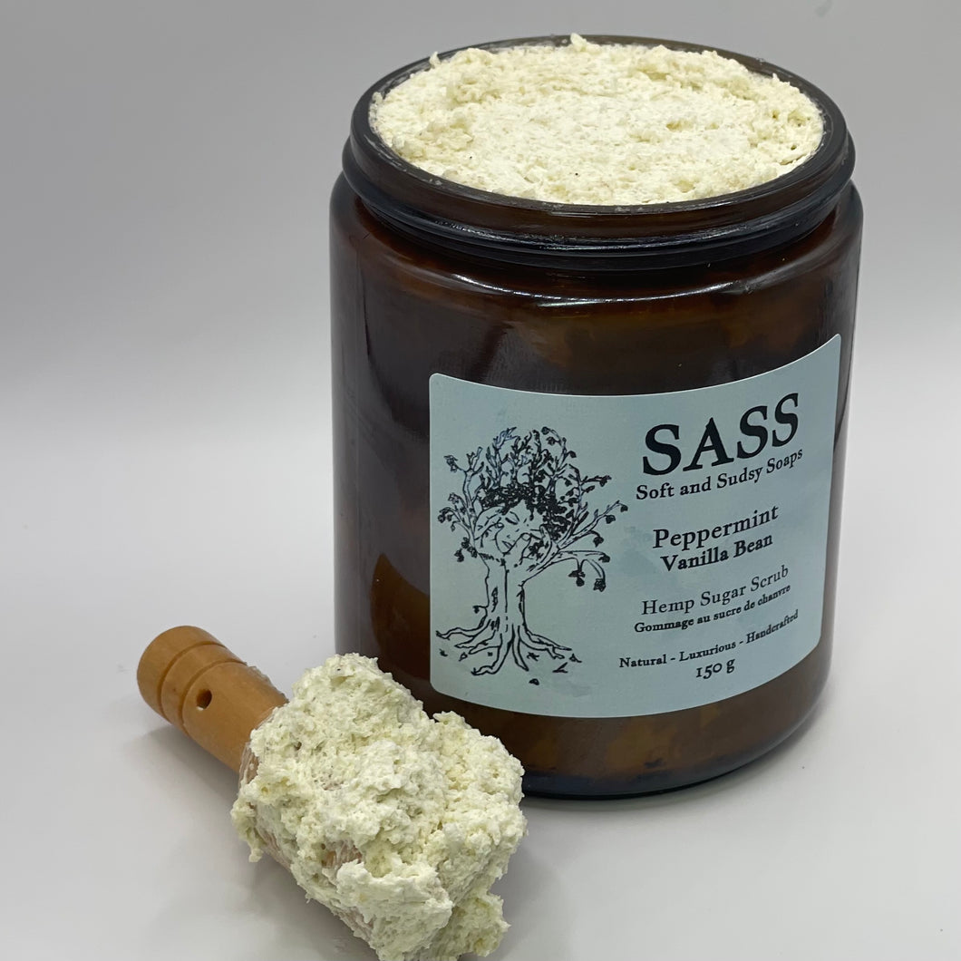 Peppermint Vanilla Bean Sugar Scrub
